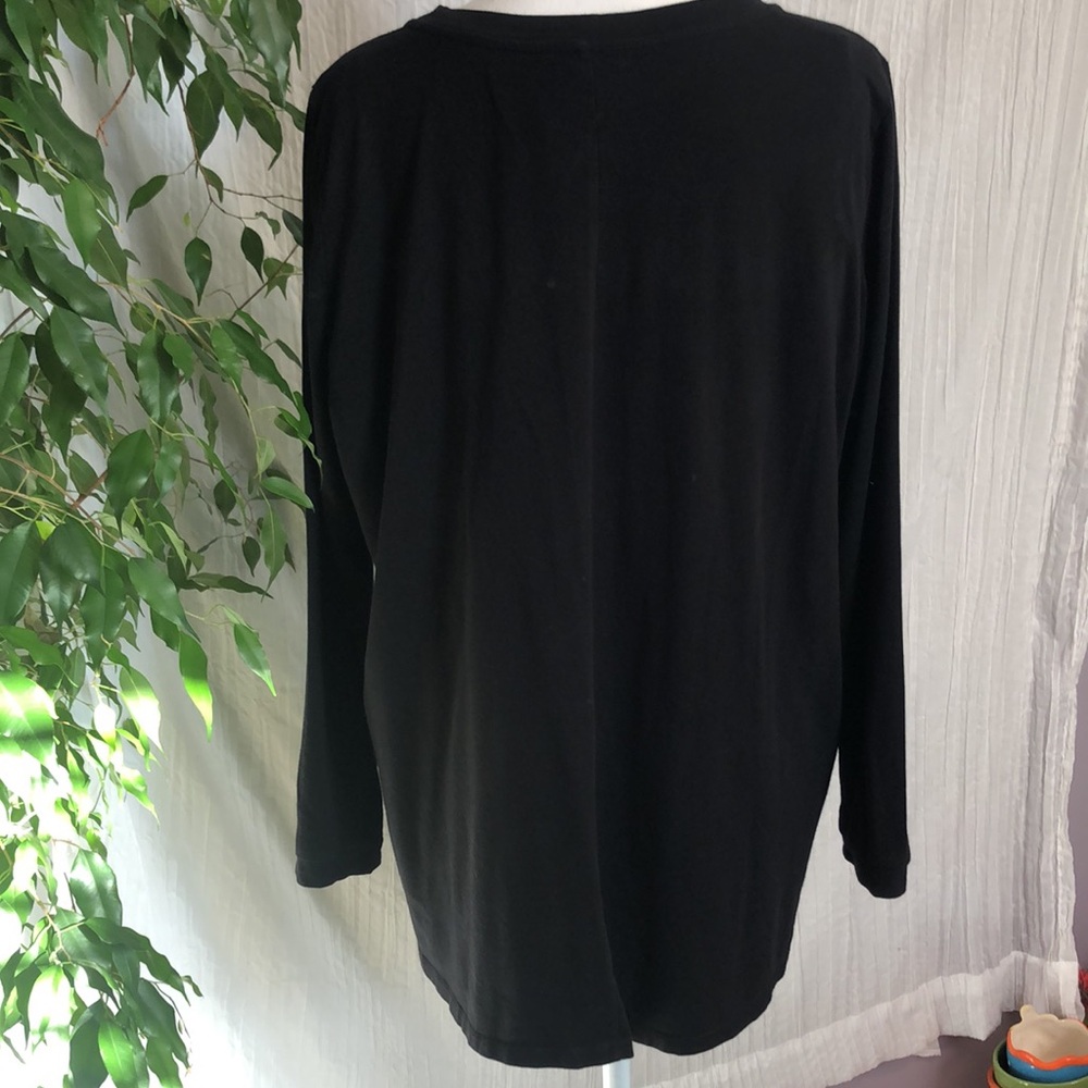 ANY BODY Sz S Weekend I Love you black casual long sleeve sweatshirt loungewear - Picture 5 of 10